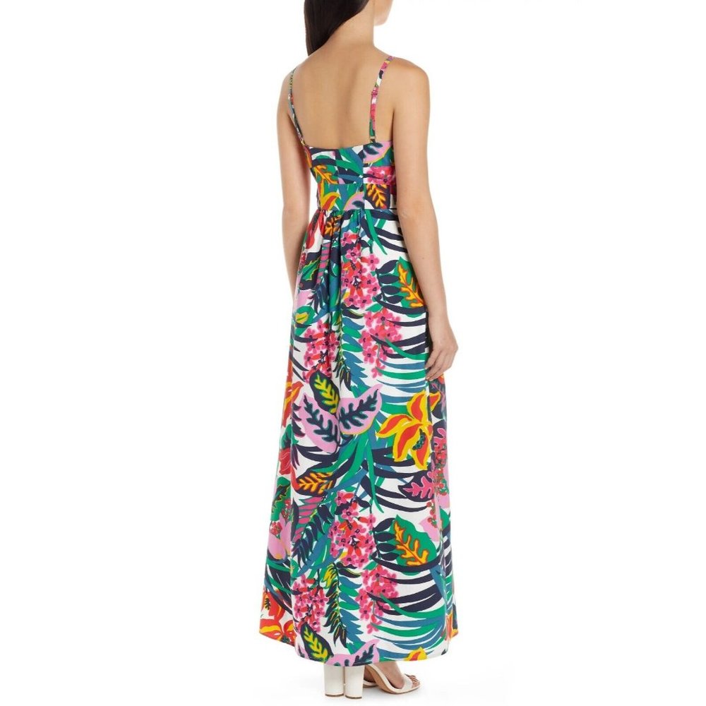 J. Crew Tropical Floral Maxi Dress - Pink, Yellow, Green - Picture 9 of 14